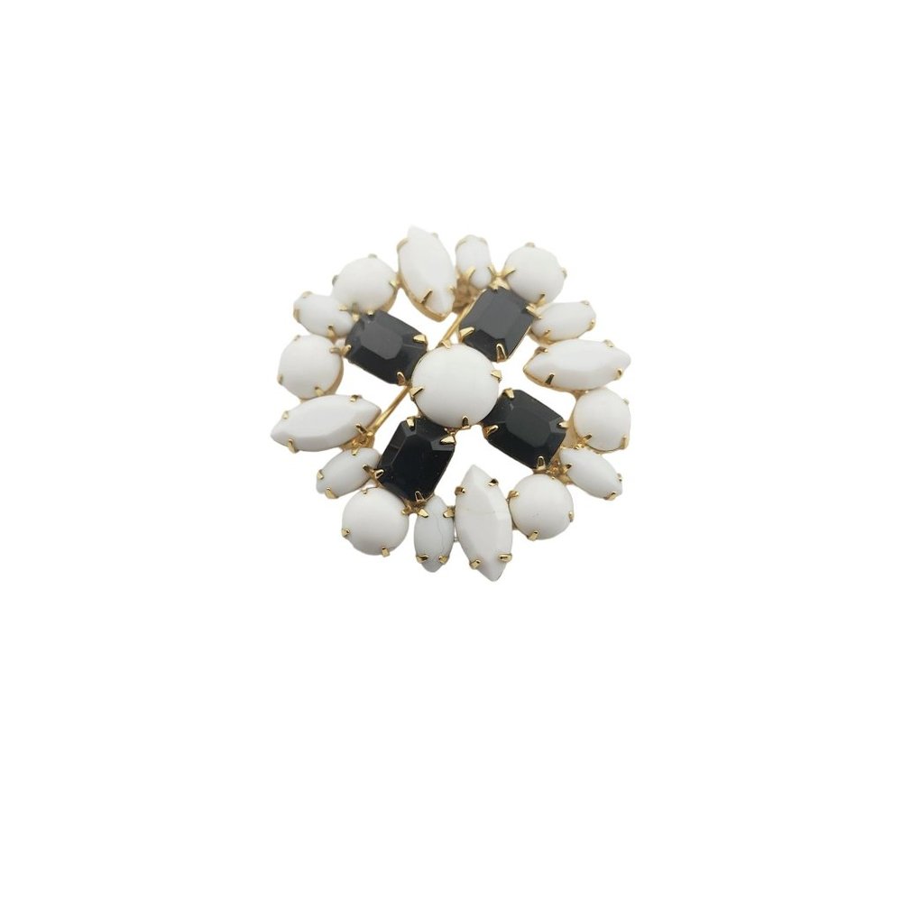 Vintage Unsigned Rhinestone Brooch (A3212)